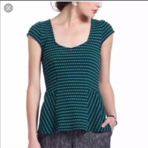 Anthropologie Tops - Anthropologie Postmark Peplum Top Medium
